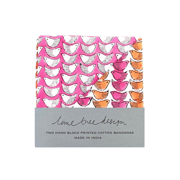 pink bird bandana