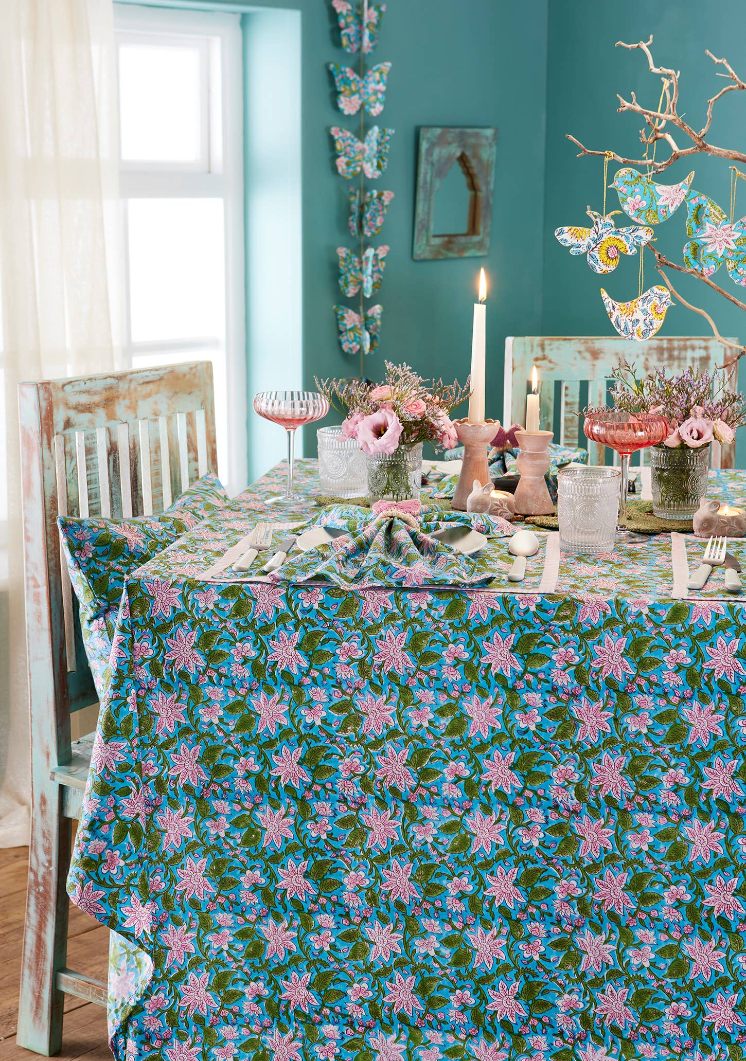 Block Print Tablecloth - Lily