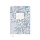 Floral notebook with V&A logo on a white background