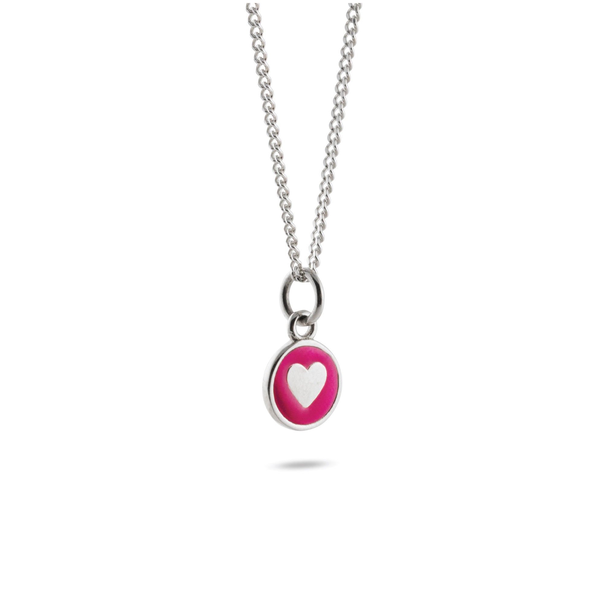 Mini Cherry Red Heart Enamel Necklace