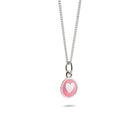 Mini Powder Pink Heart Enamel Necklace