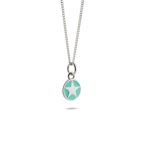 **Mini Jade Star Enamel Necklace