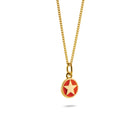 Mini Orange Star Enamel Necklace