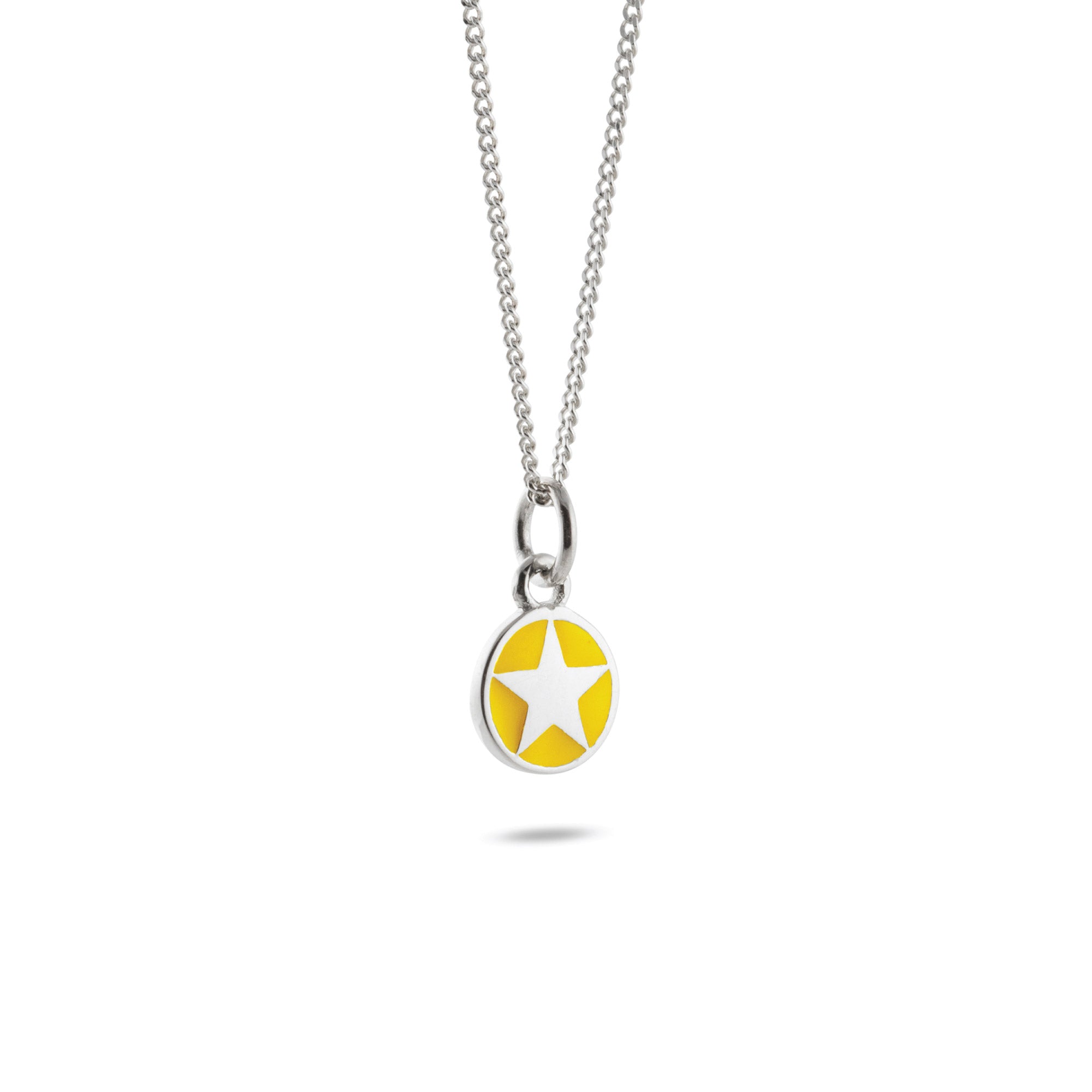 Mini Yellow Star Enamel Necklace