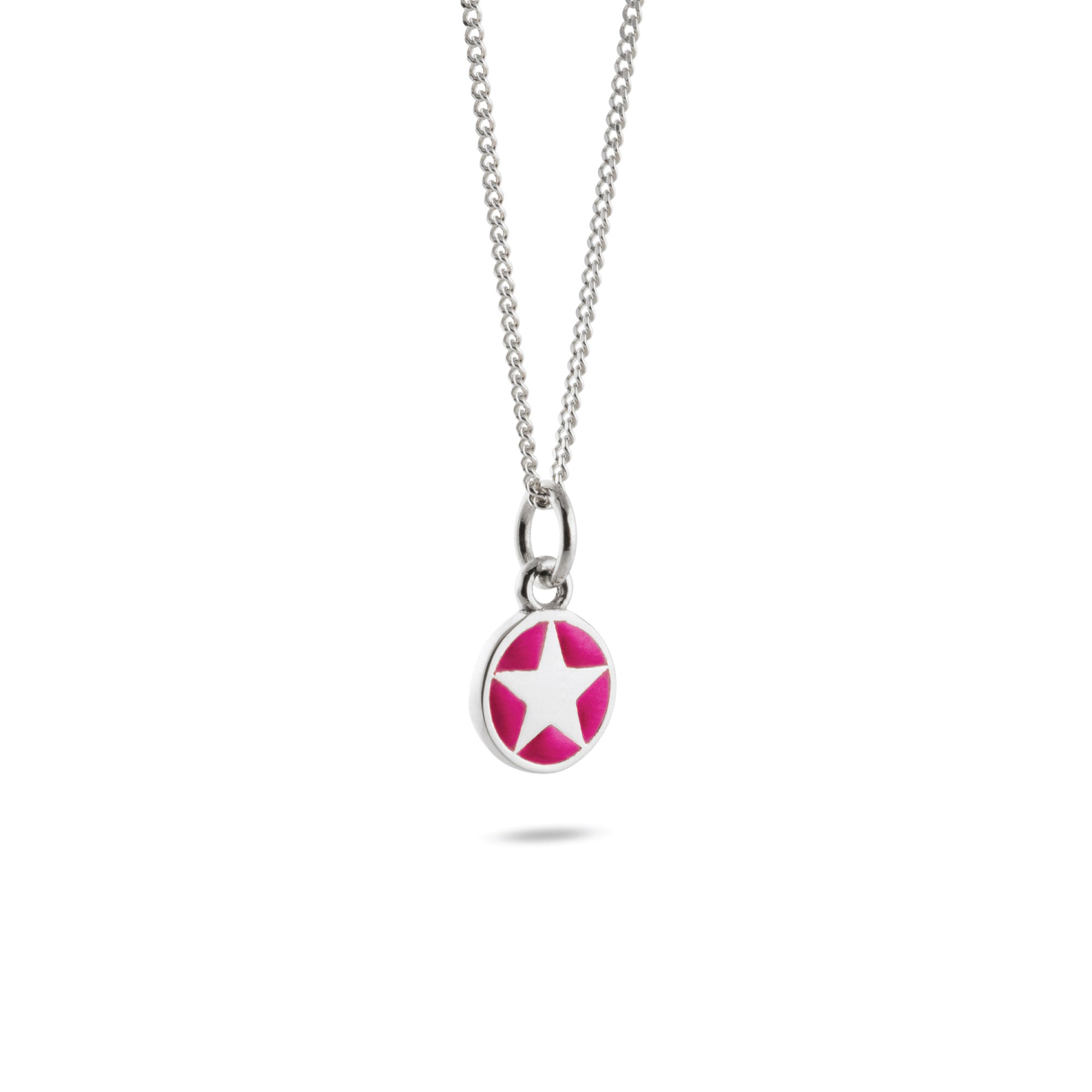 Mini Cherry Red Star Enamel Necklace