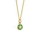 green enamel necklace 