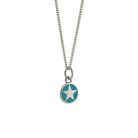 Mini Teal Star Enamel Necklace