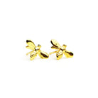 Bee Stud Earrings Gold Vermeil