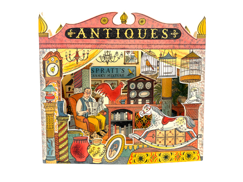 Antiques Shop 3D Card by Emily Sutton