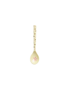 Decorative spoon with a floral design on a white background
