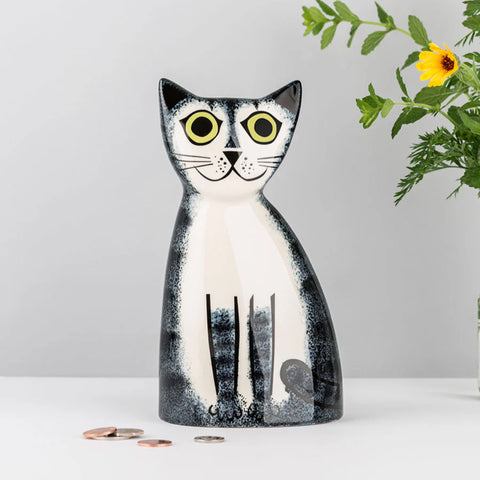 Ceramic Cat Money Box by Hannah Turner