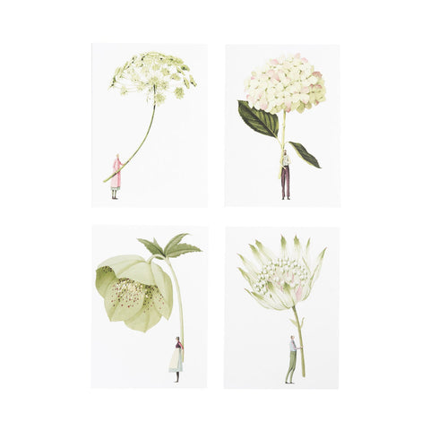 Green Bloom Note Card Pack - Laura Stoddart