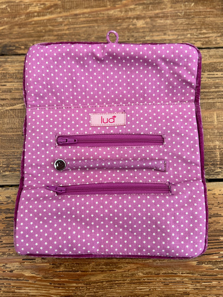 Dark Turquoise Velvet Jewellery Storage Roll