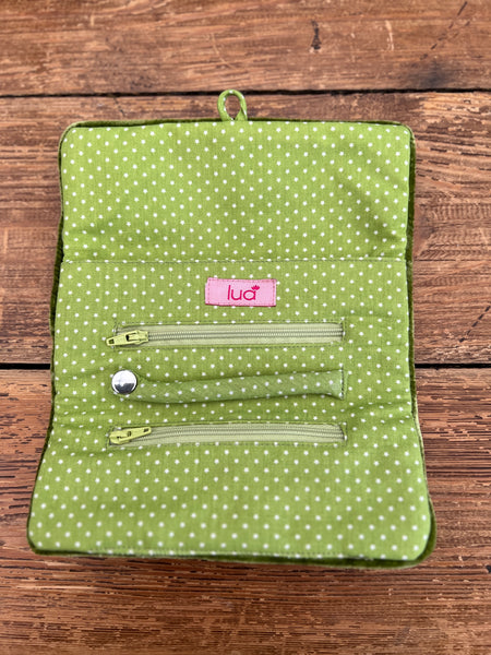 Purple Velvet Jewellery Storage Roll