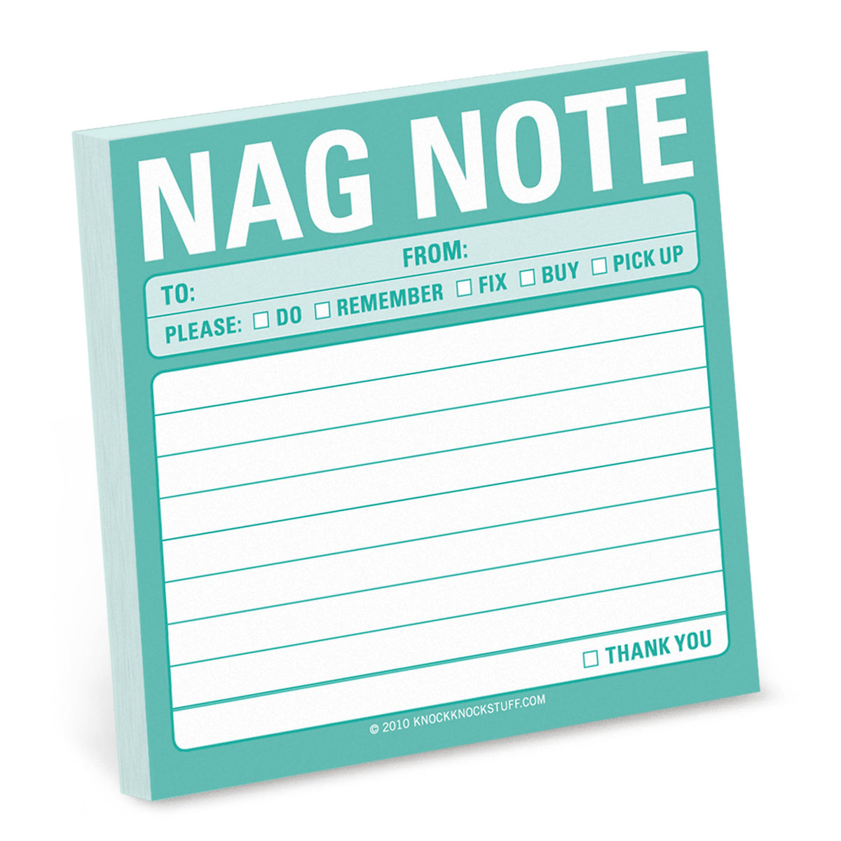 Turquoise Sticky Note Knock Knock Nag Note Turquoise Sticky Notes – Lime Tree Design