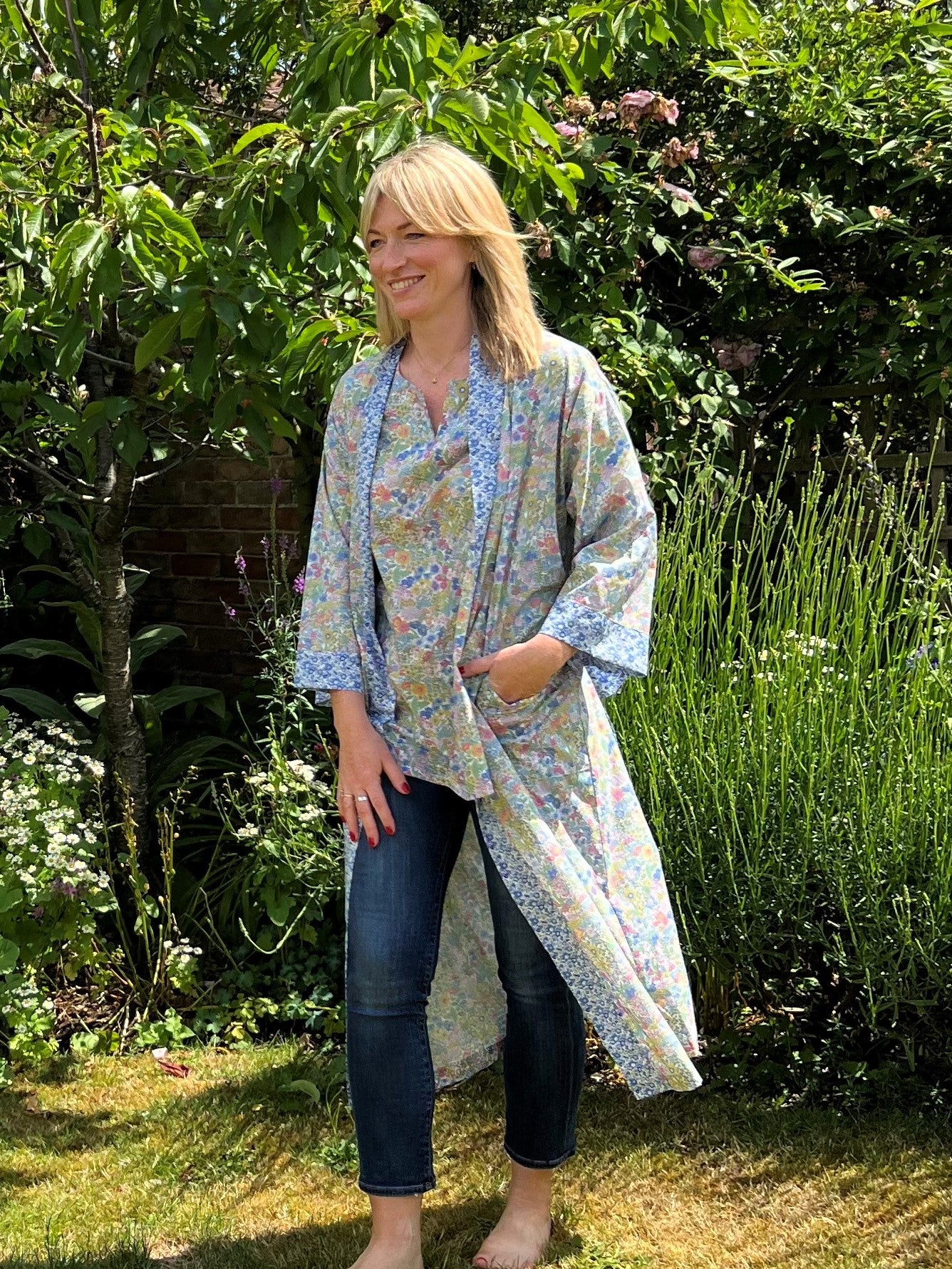 Long Kimono Robe: Margaret Annie - Made with Liberty Fabric