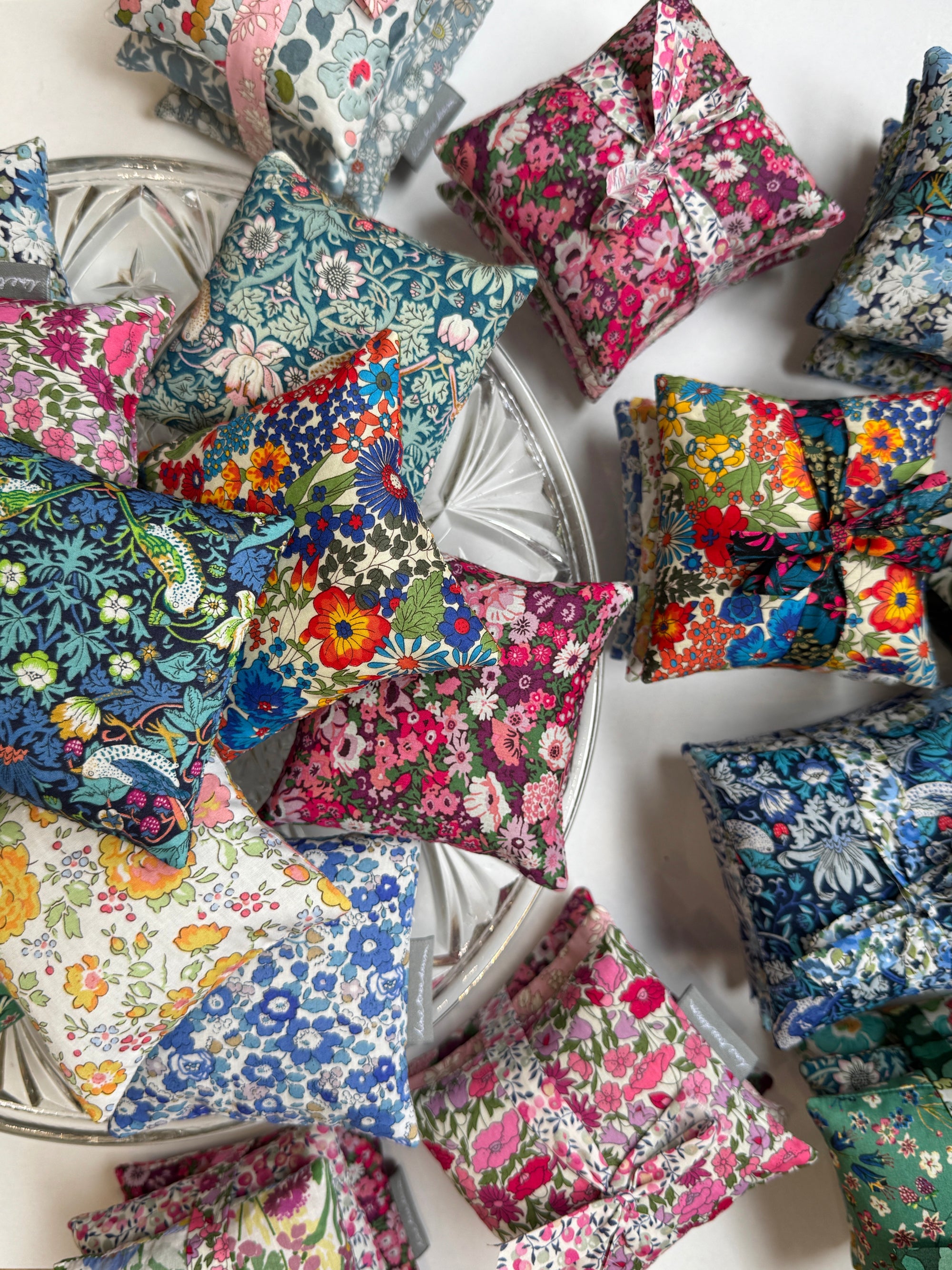 Stack of 3 Square Liberty Lavender Sachets 