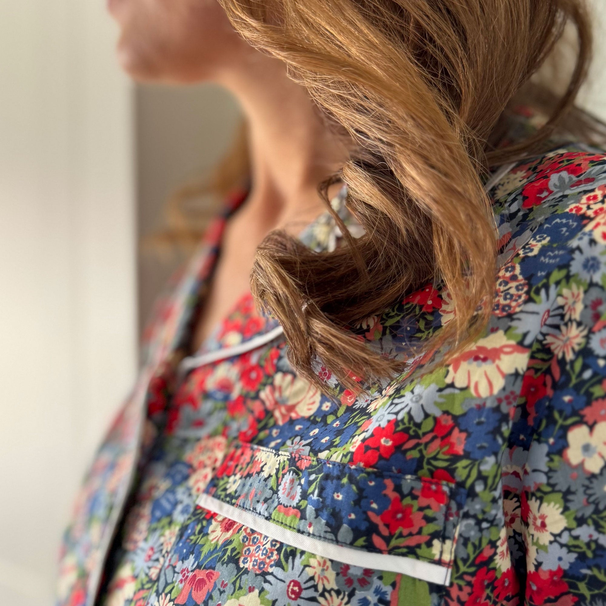 Liberty Pyjamas Red & Blue Thorpe