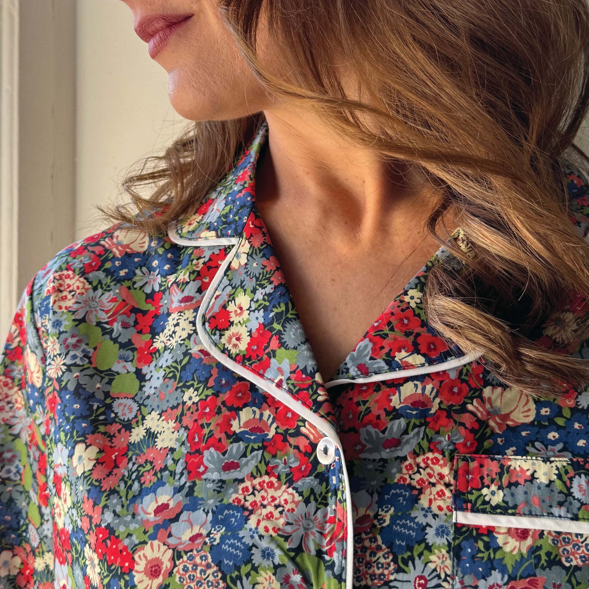 Liberty Pyjamas Red & Blue Thorpe