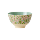Bowl with floral pattern on a white background