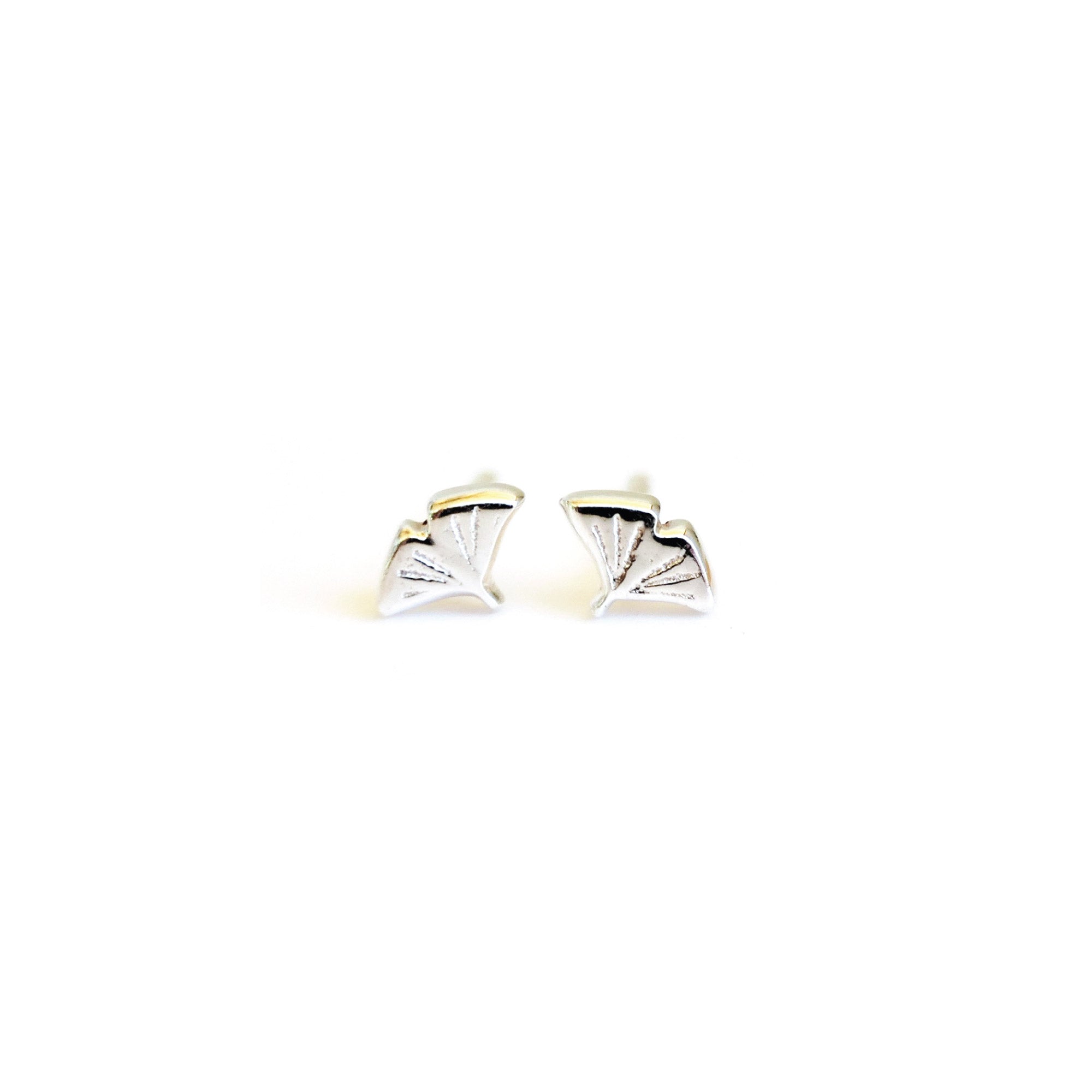 Mini Ginkgo Stud Earrings