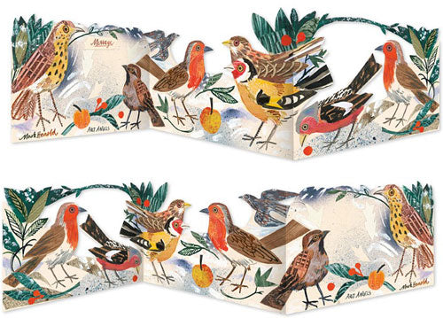 Winter Feast trifold greetings card collage by Mark Hearld