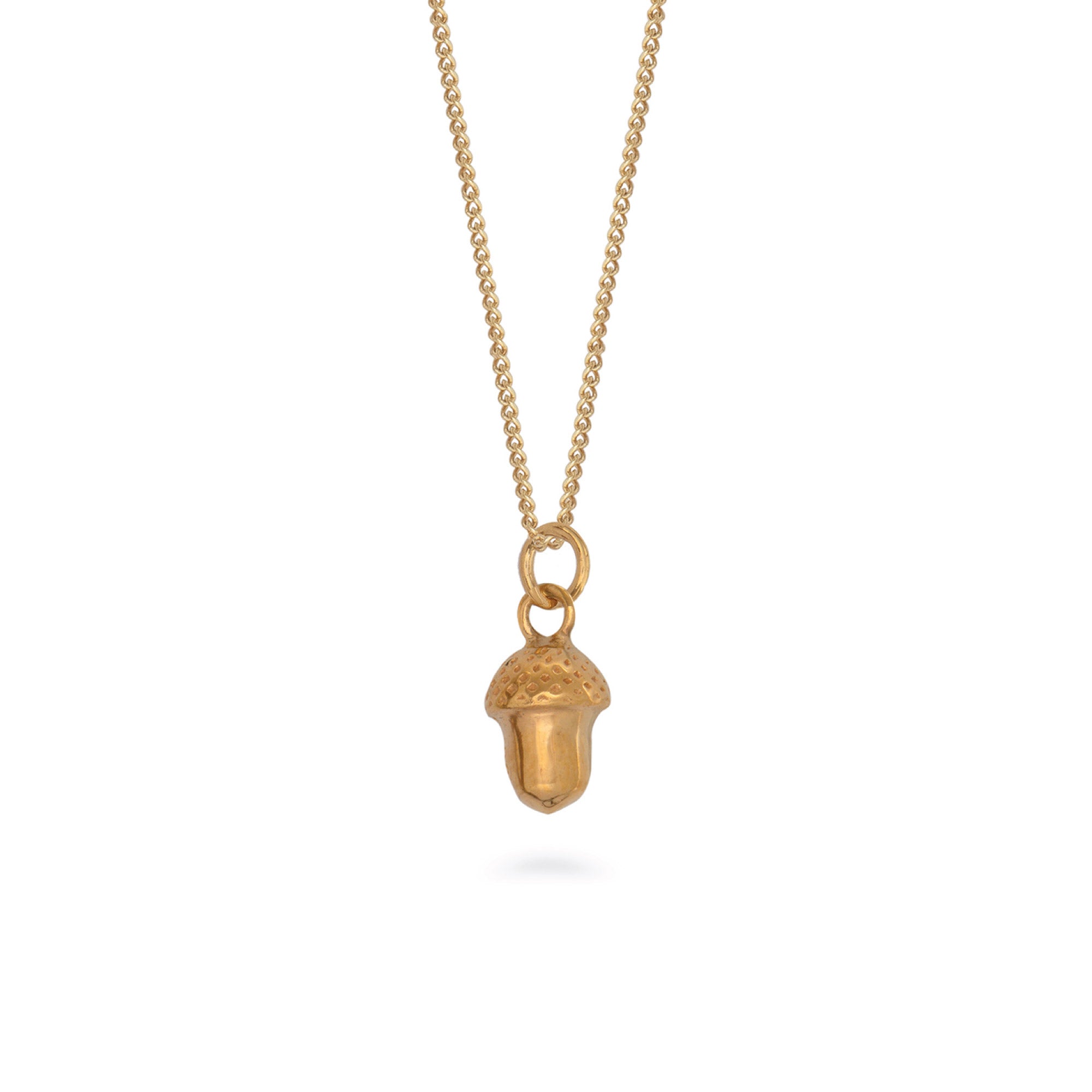 Acorn Pendant Necklace Gold Vermeil