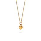 Tiny Heart Charm Necklace Gold Vermeil