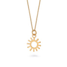 Sun Charm Necklace Gold Vermeil