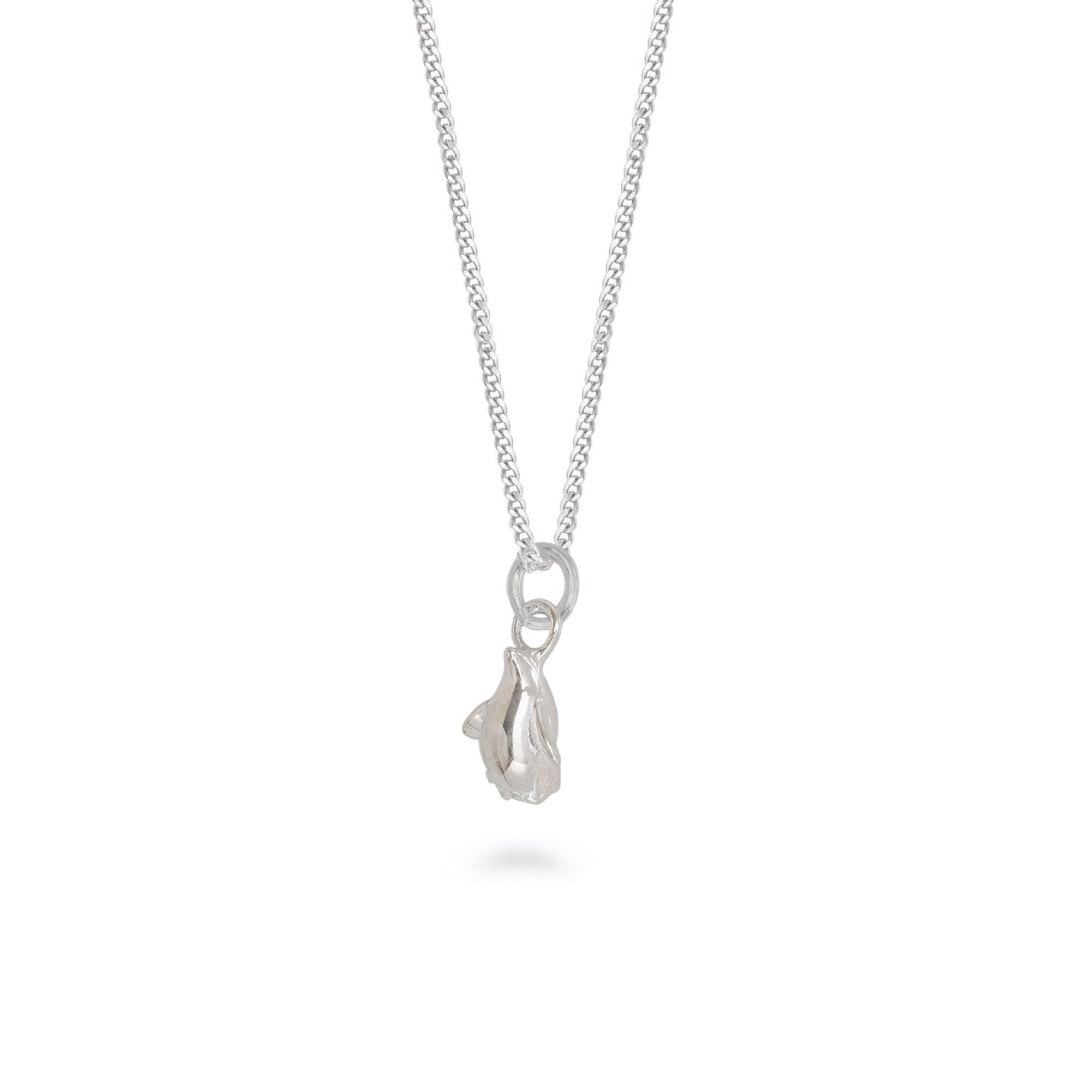 Tiny Penguin Charm Necklace Sterling Silver