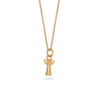 Tiny Angel Charm Necklace Gold Vermeil