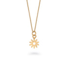 Tiny Flower Charm Necklace Gold Vermeil