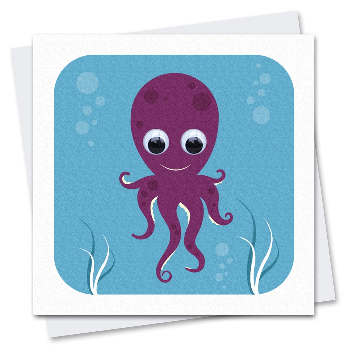 Octopus with Googly Eyes Card – Lime Tree Design