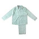 Floral patterned pajama set on a white background