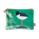 Oyster Catcher Velvet Coin Purse Sea Green