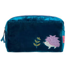 Velvet Cosmetic Purse Dark Turquoise Hedgehog