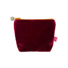 Mini Velvet Purse: Dark Red