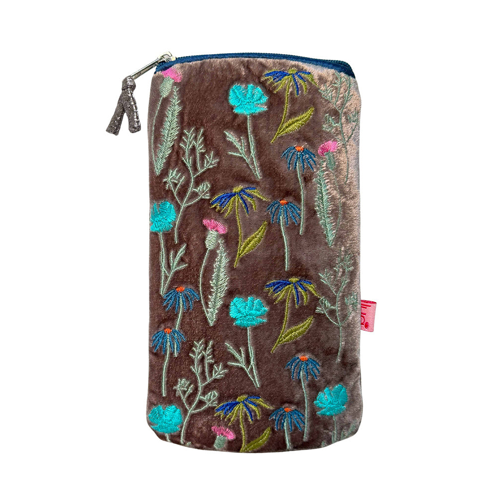 Sunglass case with flower design 