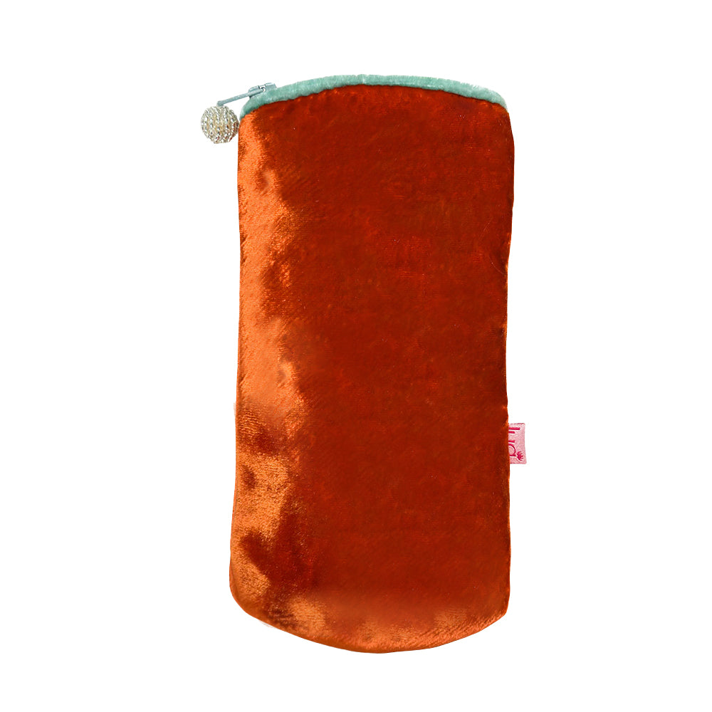 orange glasses purse 
