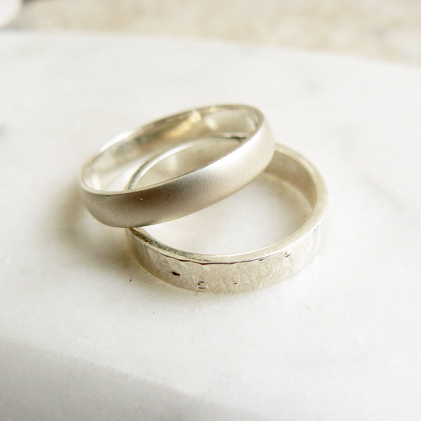 Matte Stacking Ring Sterling Silver