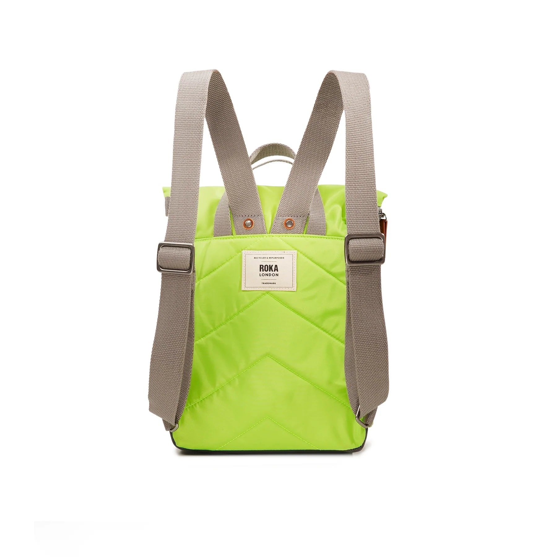 ROKA London Canfield B Small Backpack Lime Green Lime Tree Design