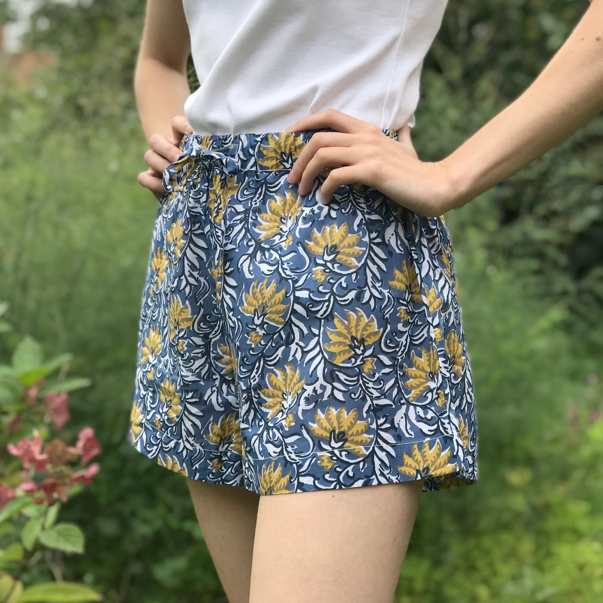 Cotton sleep shorts womens 2025