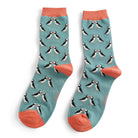 Bamboo Kissing Puffins Socks Duck Egg