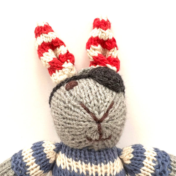 pirate rabbit knitted toy 