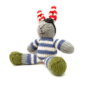 pirate rabbit knitted toy 