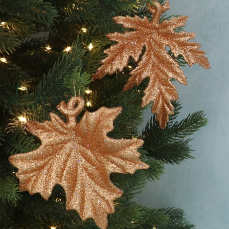 Woodland Copper Leaf Decoration