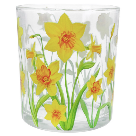 Daffodil Glass Tea Light Candle Holder