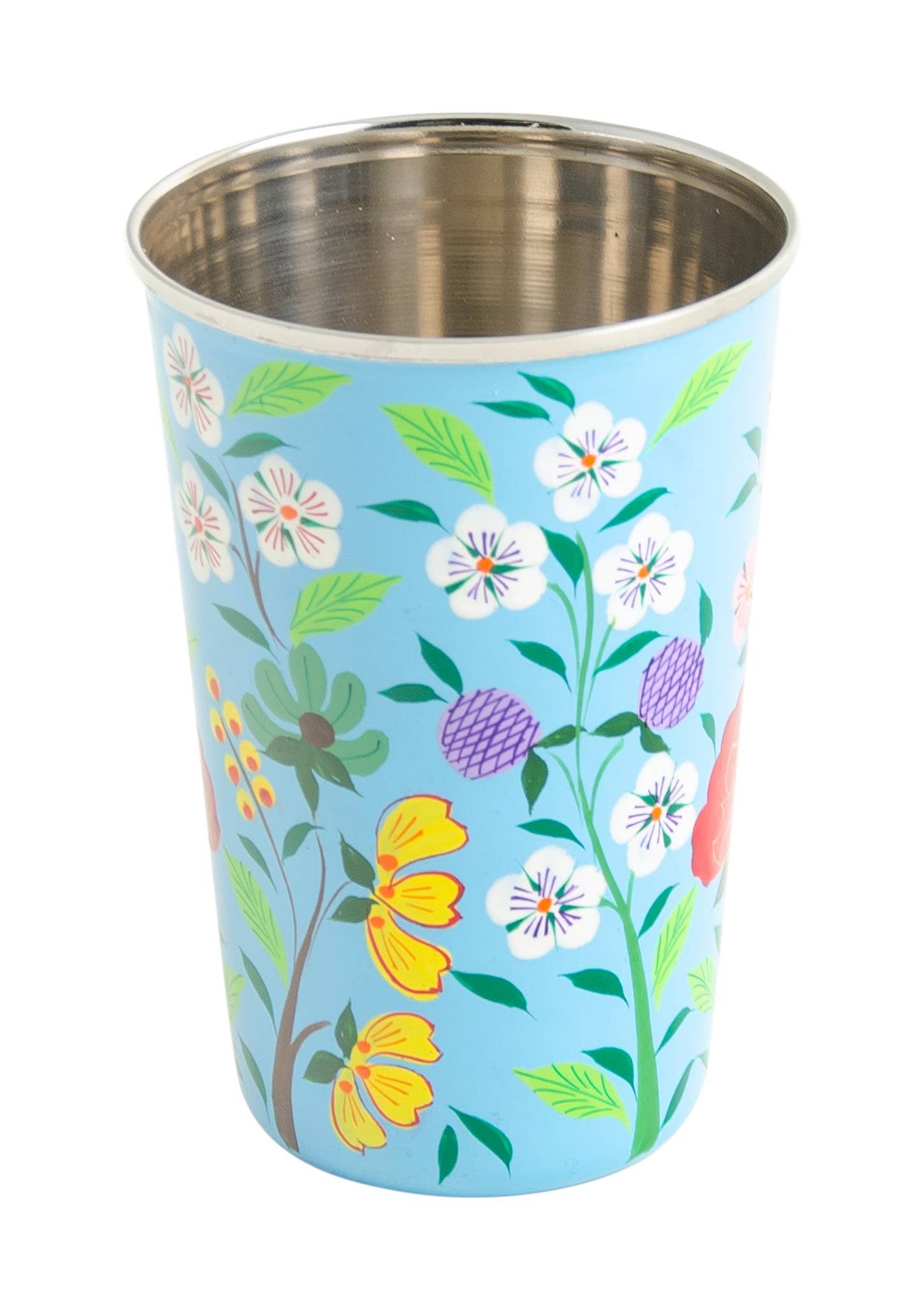 Sky Blue Sanasar Hand Painted Stainless Steel Tumbler