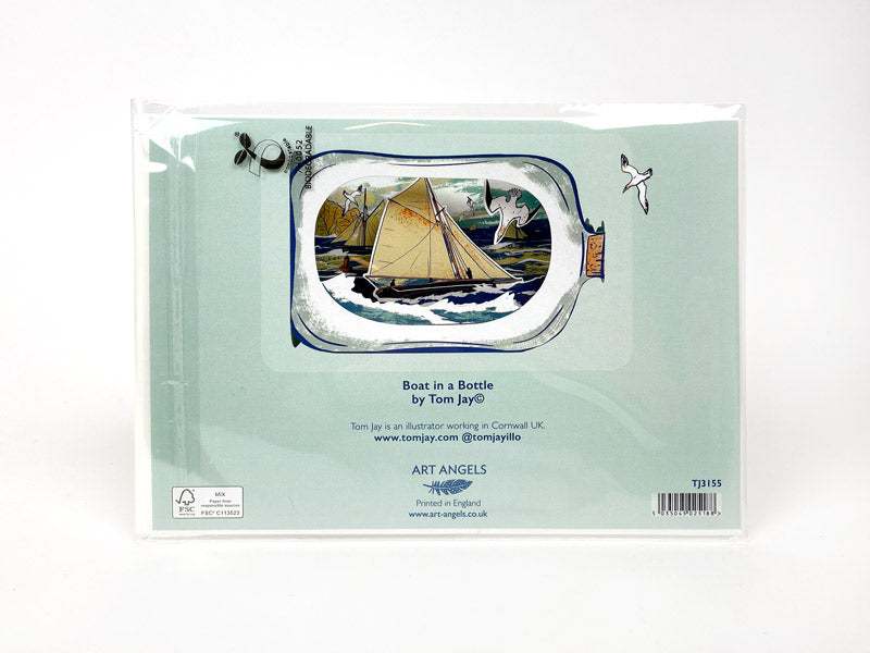 Boat in a Bottle by Tom Jay Greeting Card