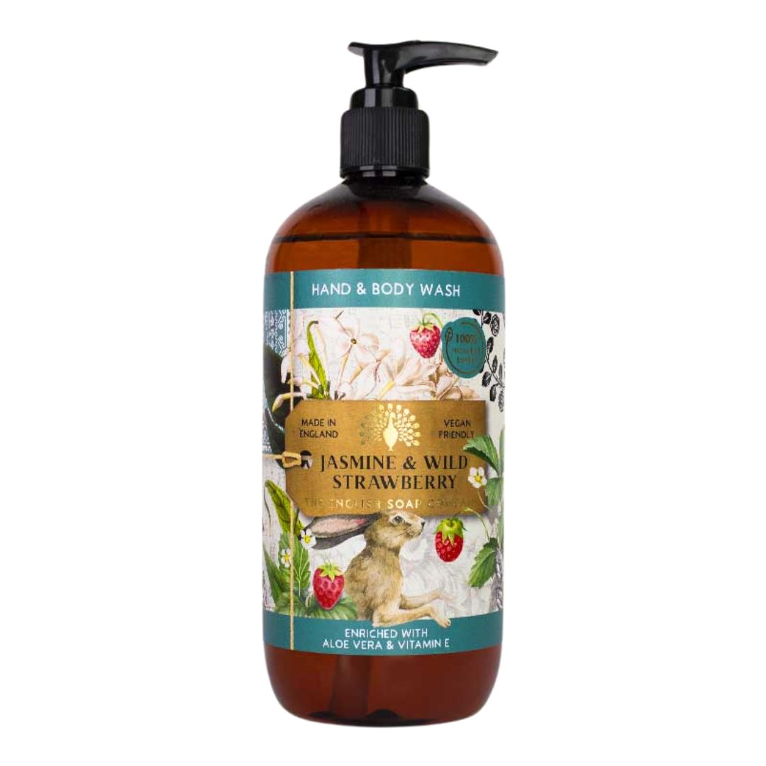 English Soap Company Hand and Body Wash Jasmine and Wild Strawberry